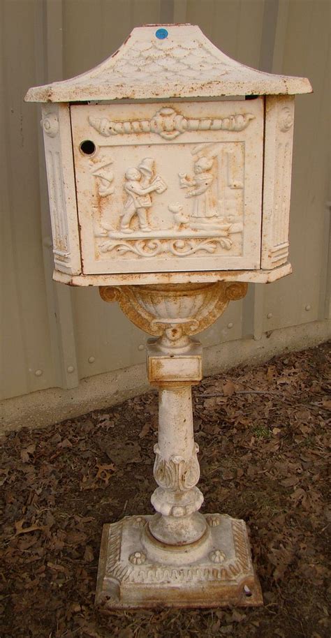 vintage cast iron pedestal mailbox